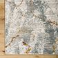 Surya Dresden Medium Gray, White, Gray, Light Slate, Mustard and Rust 12" x 15" Area Rug, , large