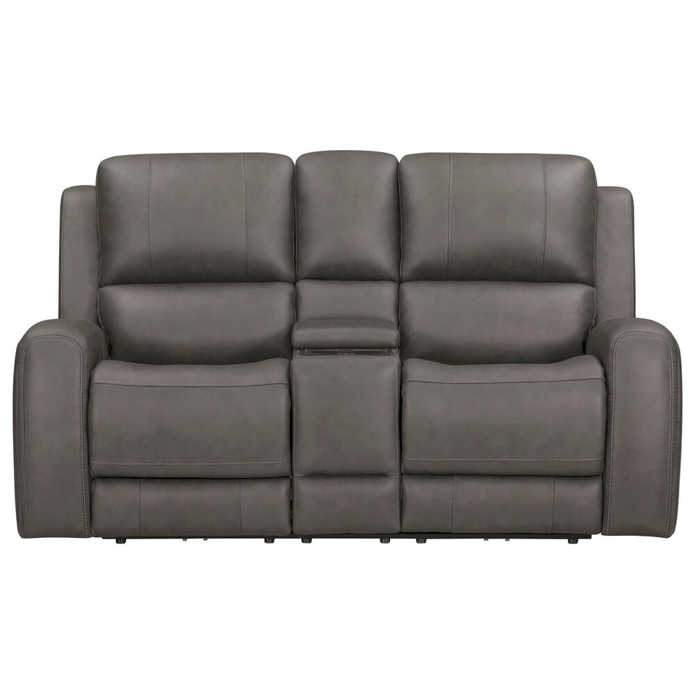 Simeon Collection Belmont Power Loveseat in Autumn Fog, , large