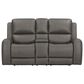 Simeon Collection Belmont Power Loveseat in Autumn Fog, , large