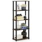 HOMLUX 5-Tier Display Rack in Columbia Walnut and Black, , large