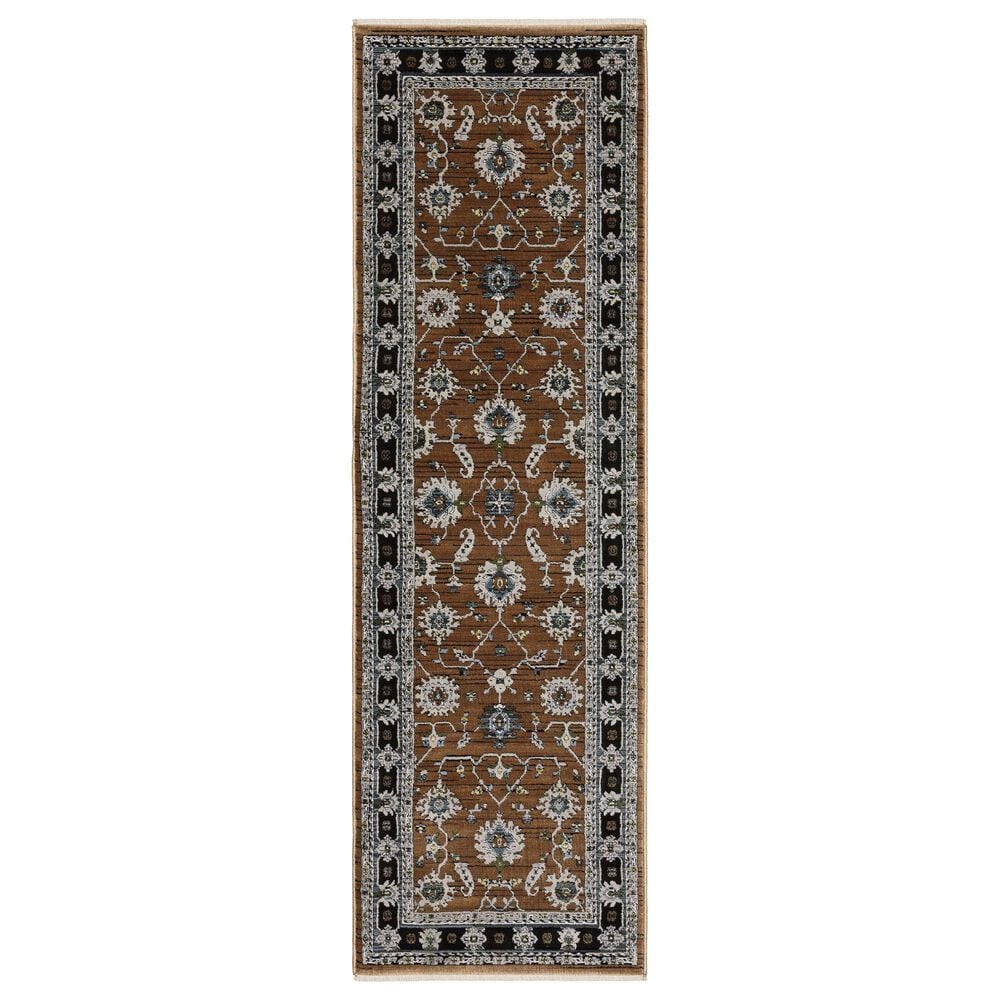 Oriental Weavers Keira Rust and Grey 2"3" x 7"6" Runner, , large