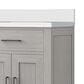 Lexora Home Abbey 60" Double Bathroom Vanity in White Oak with 2 cm White Quartz Top and Rectangular Sinks, , large