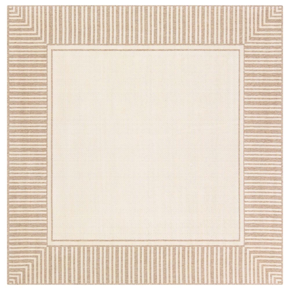 Surya Alfresco 7&#39;3&quot; Square Brown and Beige Indoor/Outdoor Area Rug, , large