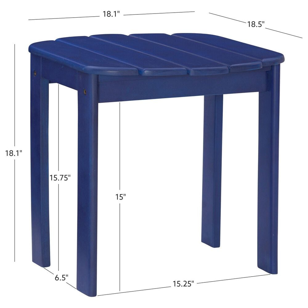 Linon Home Decor Adirondack End Table in Blue, , large