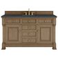 James Martin Vanities Brookfield 60" Single Bathroom Vanity in Pecan with 3 cm Charcoal Soapstone Quartz Top and Rectangular Sink, , large