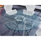 Global Furniture USA Bar Table with Glass Top in Chrome, , large