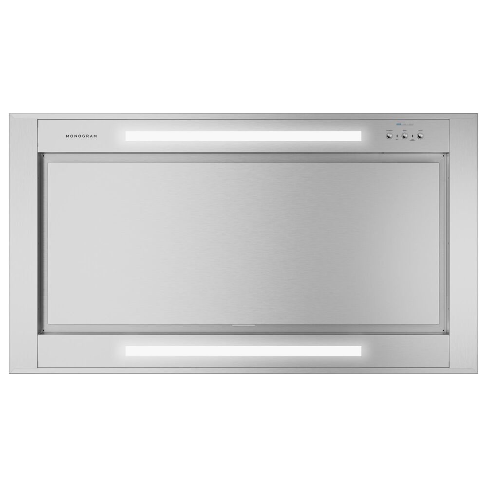 Monogram 48&quot; Island Pyramid Chimney Vent Hood with Air Quality Sensors in Stainless Steel, , large