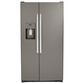 GE Appliances 25.3 Cu. Ft. Side by Side Refrigerator with External Dispenser in Fingerprint Resistant Slate, , large