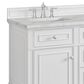 James Martin Vanities Lorelai 60" Double Bathroom Vanity in Bright White with 3 cm Ethereal Noctis Silestone Top, Rectangular Sinks and FreePower Wireless Charger, , large