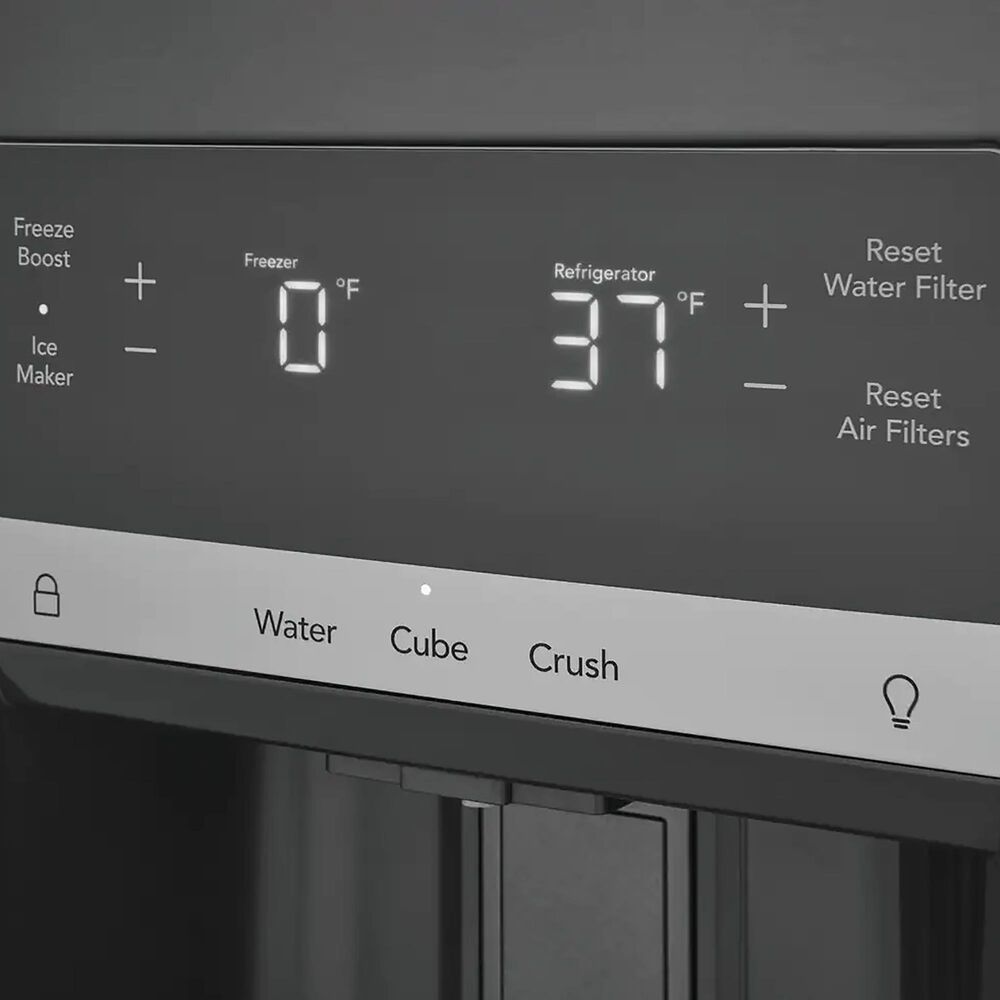 Frigidaire 27.8 Cu. Ft. Freestanding French Door Refrigerator in Black Stainless Steel, , large