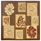 Safavieh Lyndhurst LNH554 6"7" Square Brown and Multicolor Area Rug, , large