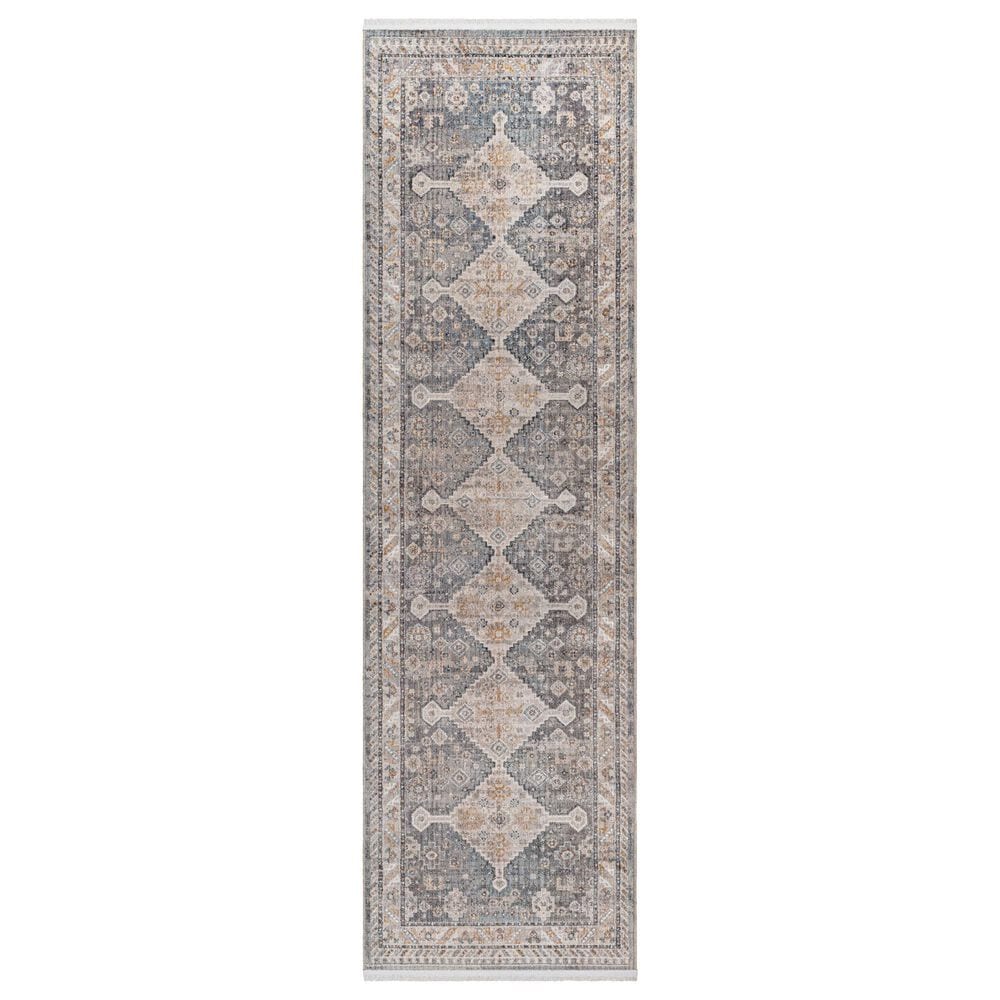Surya Aida 2"7" x 9" Medium Gray, Gray, Beige, Charcoal and Tan Runner, , large