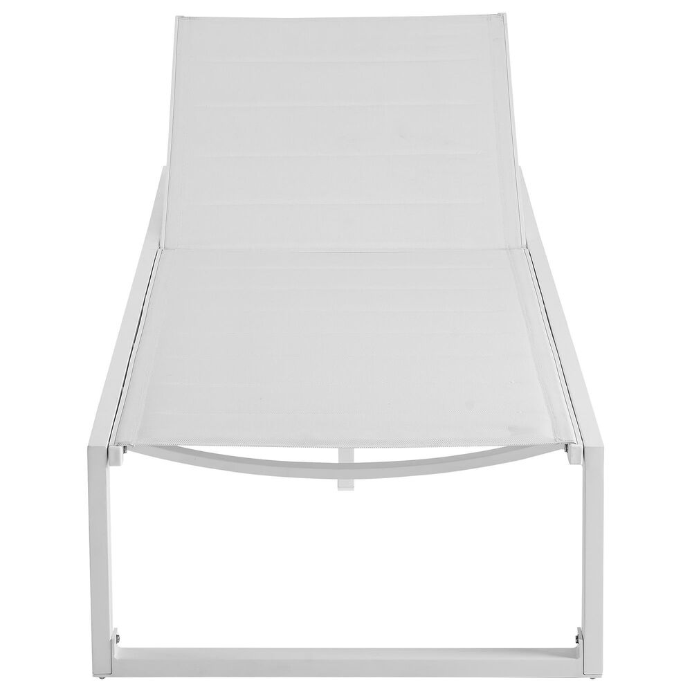 Linon Home Decor Holland Patio Chaise Lounge in White, , large