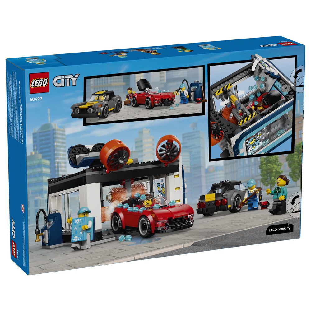 LEGO City Drive-Through Car Wash Building Set, , large
