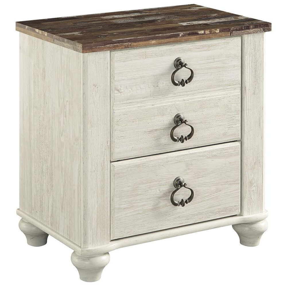 Ashley Willowton 4 Piece King Bedroom Set in Whitewash, , large