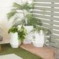 Maple and Jade Hexagon Planter in Satin White (Set of 2), , large