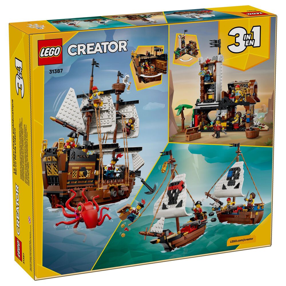 LEGO Creator Iconic Pirate Ship Building Set, , large