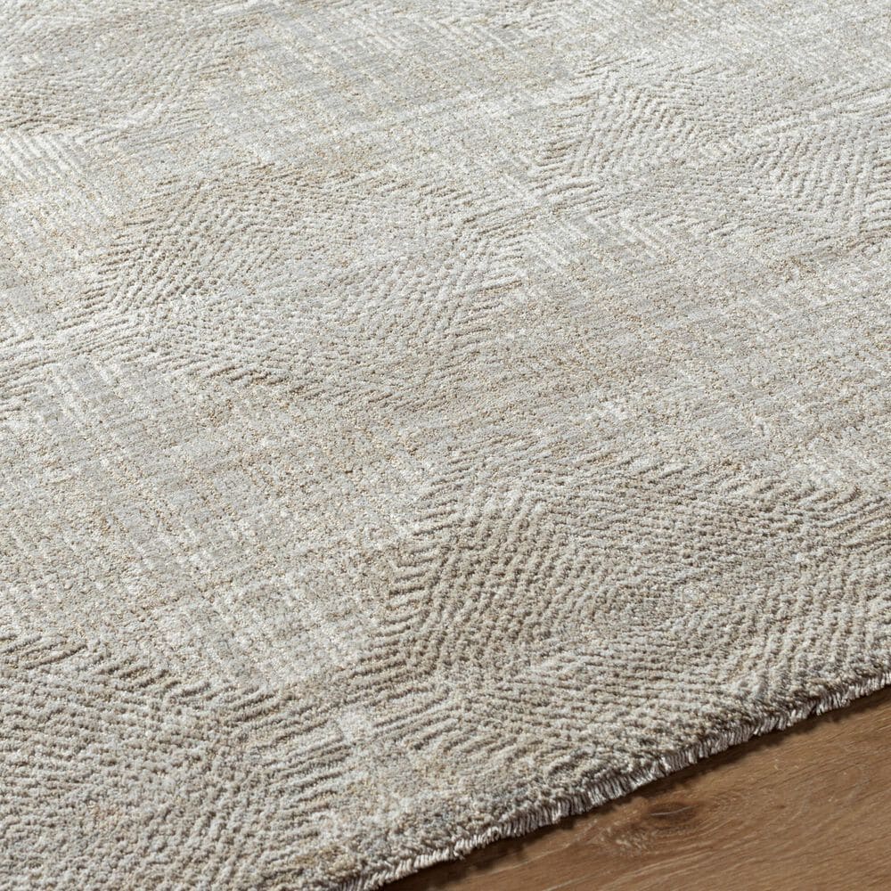 Surya Masterpiece Light Gray, Cream and Medium Gray 2&#39;7&quot; x 10&#39; Runner, , large