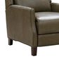 Barcalounger Ledger Leather Push-Back Recliner in Olive, , large