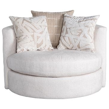 Jonathan Louis Lombardi Roundabout Swivel Chair with Toss Pillows in Bungalow Snow, , large