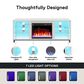 DHP Lumina 65" TV Stand with Electric Fireplace in Plaster, , large