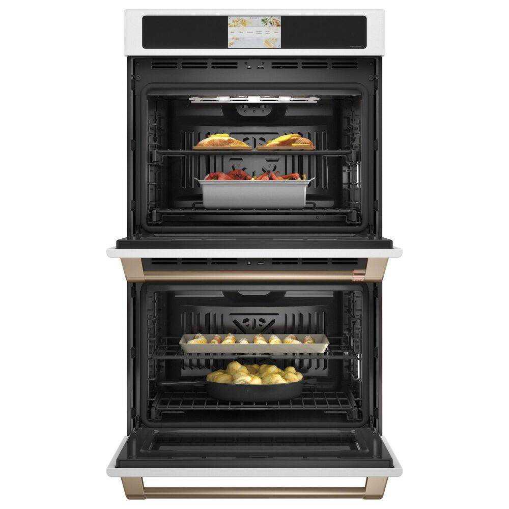 Cafe 30" Smart Double Electric Wall Oven with Convection in Matte White, , large