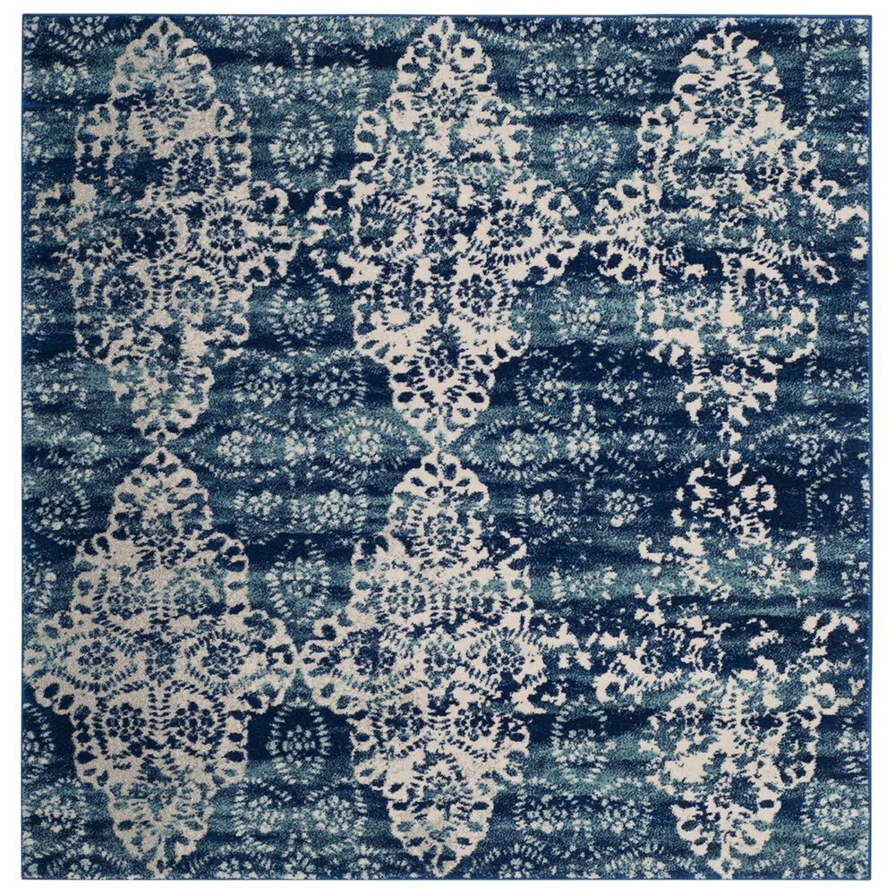 Safavieh Evoke EVK266F-5SQ 5"1" Square Royal/Ivory Area Rug, , large