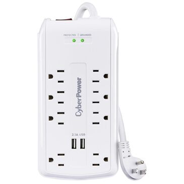 Cyber Power P806U - 8-Outlet and 2-USB Surge Protector, , large