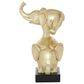 Maple and Jade 10" x 8" Elephant Sculpture in Gold and Black, , large