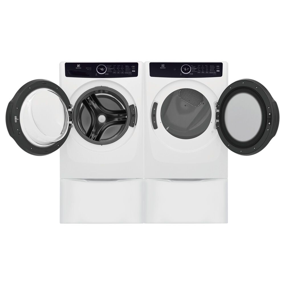 Electrolux 4.5 Cu. Ft. Front Load Washer and Gas Dryer Laundry Pair with Pedestals in White , , large