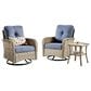 HOMLUX 3-Piece Patio Conversation Set in Denim Blue, , large