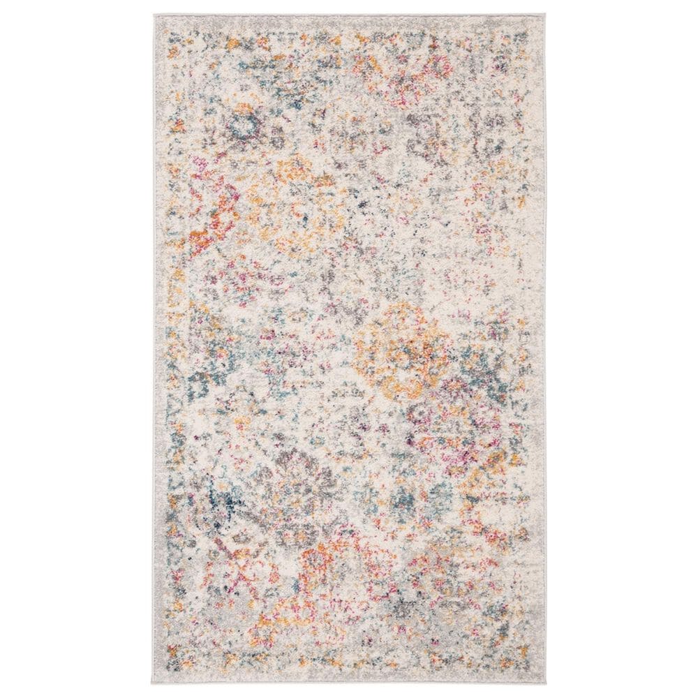 Safavieh Madison MAD611F 3" x 5" Grey and Gold Area Rug, , large