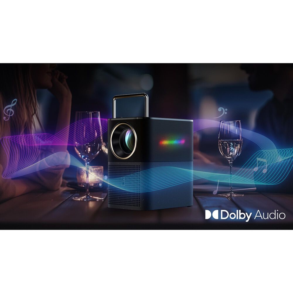 TCL Portable 1080p FHD Smart Front Projector in Black, , large