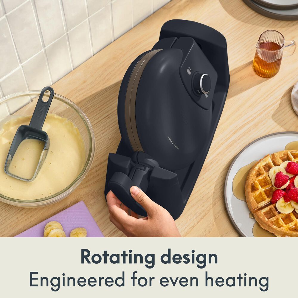 Bella Golden Rotating Waffle Maker in Slate, , large