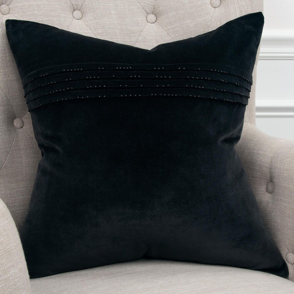 Rizzy Home Solid 20" Down Filled Pillow in Black, , large