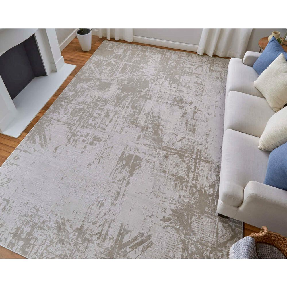 Feizy Prasad Ivory and Beige 8' x 11' Area Rug, , large