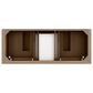 James Martin Vanities Brookfield 60" Double Bathroom Vanity in Pecan with 3 cm White Zeus Quartz Top and Rectangular Sinks, , large