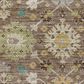 Dalyn Rug Company Silk Road Mocha, Ivory, Gold, Blue, Copper, Aloe and Gray 5" x 7"6" Area Rug, , large
