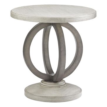 Lexington Furniture Oyster Bay Hewlett Round Table in Distressed Oyster White, , large