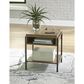 Ashley Fridley Square End Table in Black and Natural, , large