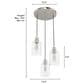Hunter Lochmeade 3-Light Linear Pendant Cluster in Brushed Nickel, , large