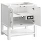 James Martin Vanities Breckenridge 30" Single Bathroom Vanity in Bright White with 3 cm Victorian Silver Quartz Top and Rectangular Sink, , large