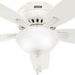 Hunter Newsome Low Profile 52" Ceiling Fan with Lights in Fresh White, , large