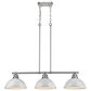 Golden Lighting Duncan 3-Light Pendant with White Shade in Pewter, , large