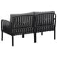 Hearth and Haven 2-Piece Patio Conversation Set with Dark Gray Cushion in Black, , large
