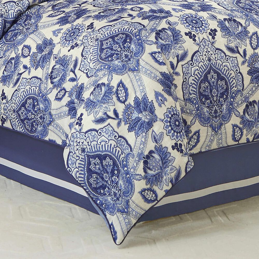 Croscill Home Leland 4-Piece California King Comforter Set in Blue and Ivory, , large