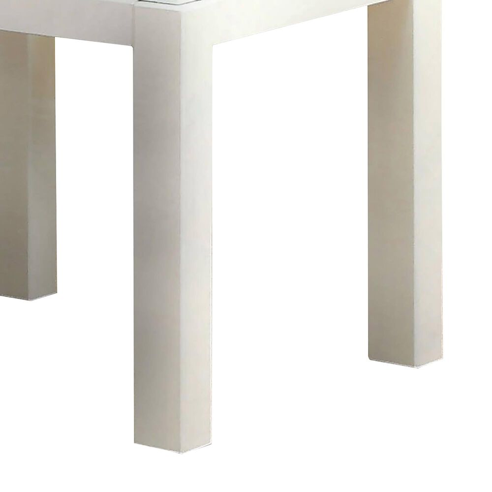 Furniture of America Loper End Table in White, , large