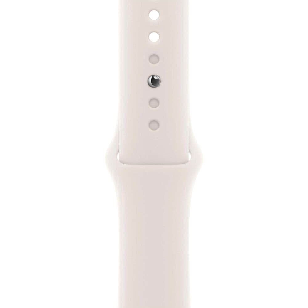 Apple Watch SE GPS + Cellular 40mm Starlight Aluminum Case with Starlight Sport Band - S/M, , large