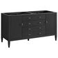 James Martin Vanities Myrrin 60" Double Vanity in Carbon Oak with Single Hole and 3 cm White Zeus Quartz Top & Backsplash, , large