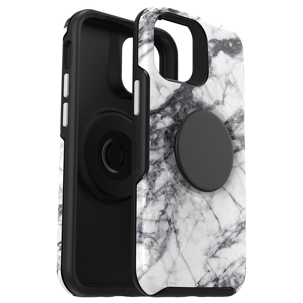 Otterbox Otter + Pop Symmetry Case With Popgrip For Apple iPhone 12 Mini in White Marble, , large